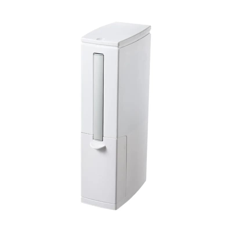 FOR Japanese Press Type Open Lid Bathroom Simple and Fashionable Bathroom Square Paper Basket Toilet Brush Integrated Trash Can