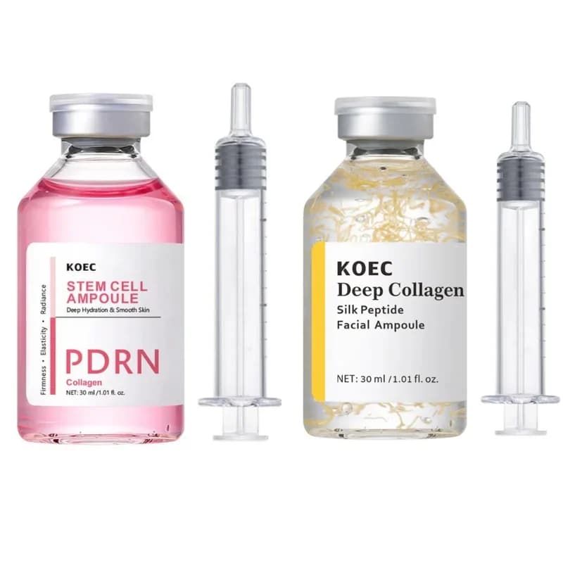 Silk Collagen Peptides Fial Essence, PDRN serum to Illuminate the Face and Levigate the Skin, Daily Hydrating Calmante and 30ml Repairer