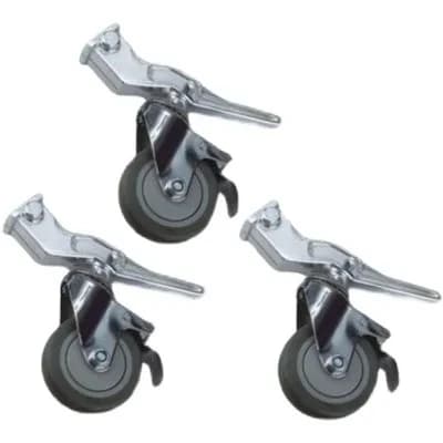 360 Degree Swivel Photo Studio Caster Locking Wheel with Brake Lock for Light Stands Boom or Other Photo Studio Equipment