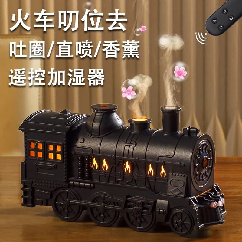 Creative Desktop Aroma Diffuser, Train & Ship Shaped Ornament, 2‑in‑1 Humidifier & Diffuser, Gift for Men