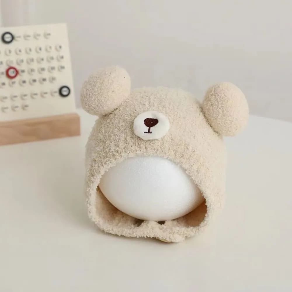 New Cute Bear Warmer Thickened Pullover Hat Newborn Winter Warm Warmer Beanie Outdoor Hats & Caps Baby 0-1 Years