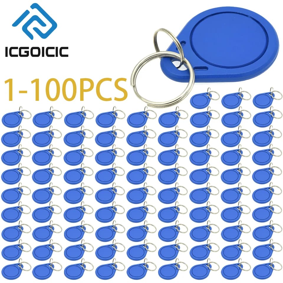 1-100 etichette portachiavi RFID IC da 13,56 MHz - compatibili con NFC per controllo accessi e progetti Arduino