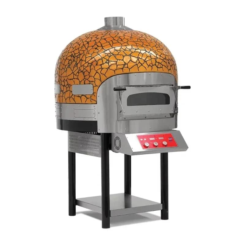Electric rotating stone is energy-efficient and easy to clean with a long-lasting adjustable temperature pizza oven