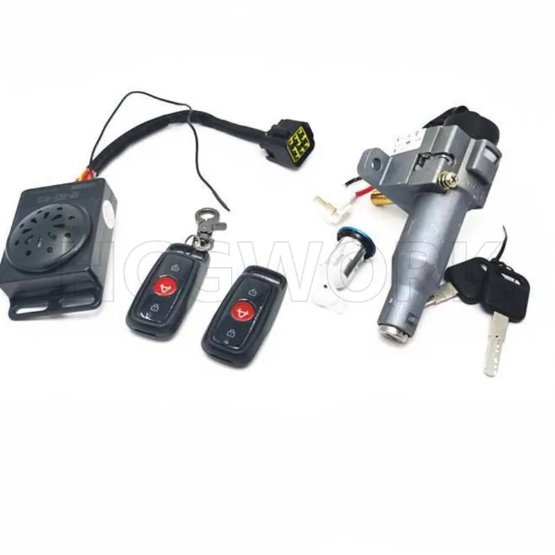 Rubinetto per bici elettrica Serratura elettrica per porta Barilotto Allarme telecomando Serratura antifurto per Niu N1/n1s/nqi/m1/m+/u+/us