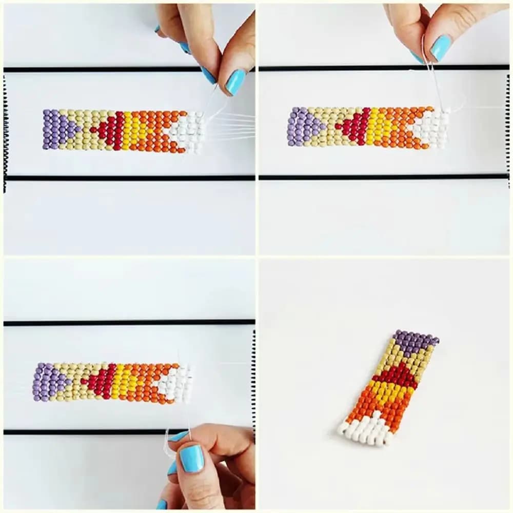 Wood Handle Bead Weaving Loom Lightweight Sturdy Weaving Beading Loom DIY Craft Beads Knitter Beading Loom Machine