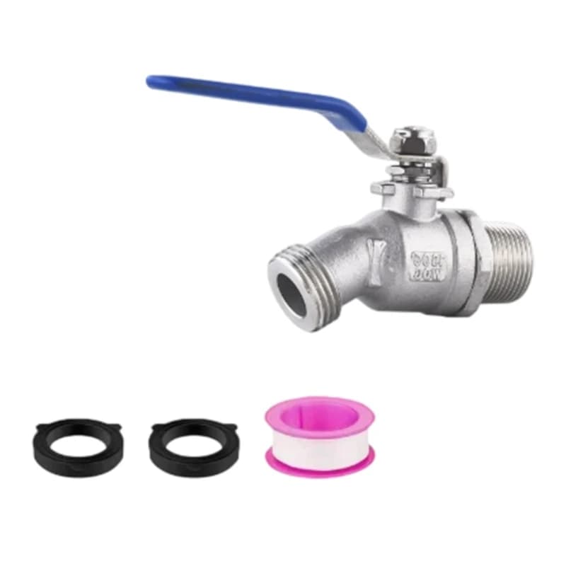 Stainless Steel Hose Shutoff 3/4 Inch Garden Hose Thread Ball Water Control with Quarter Turn Handle for Outdoor Watering M4YD