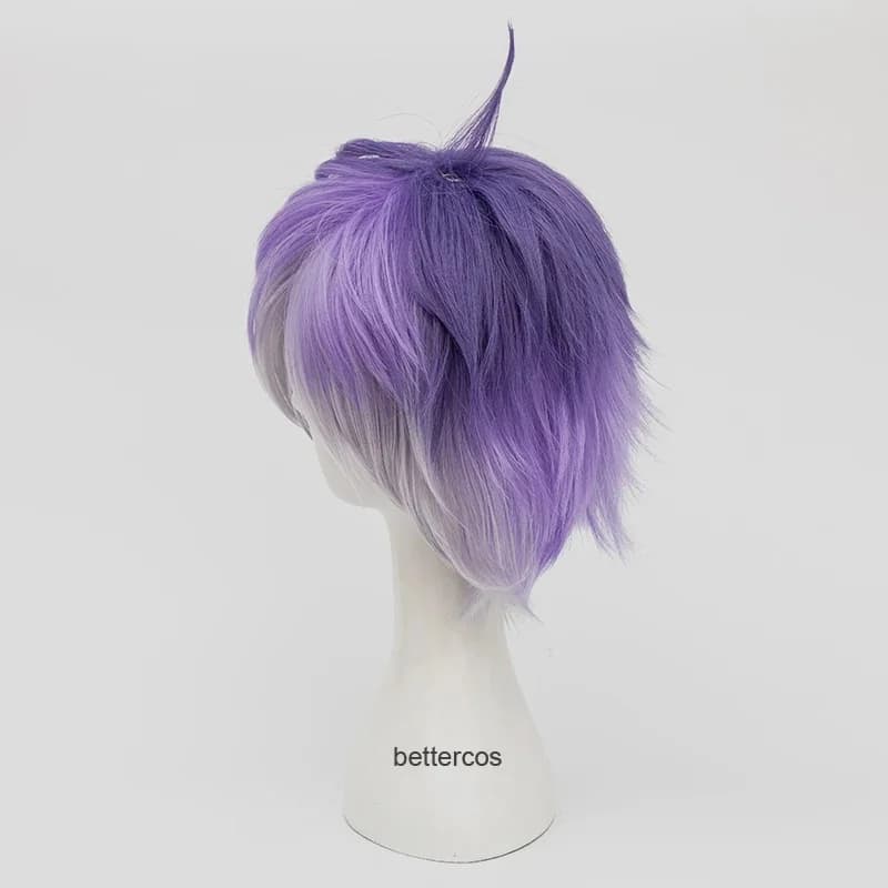 c'3,f\6;h'Anime Diabolik Lovers Sakamaki Kanato Wig Cosplay Men Short Purple Ombre Heat Resistant Synthetic Hair Wigs 7;b'9.j/2\