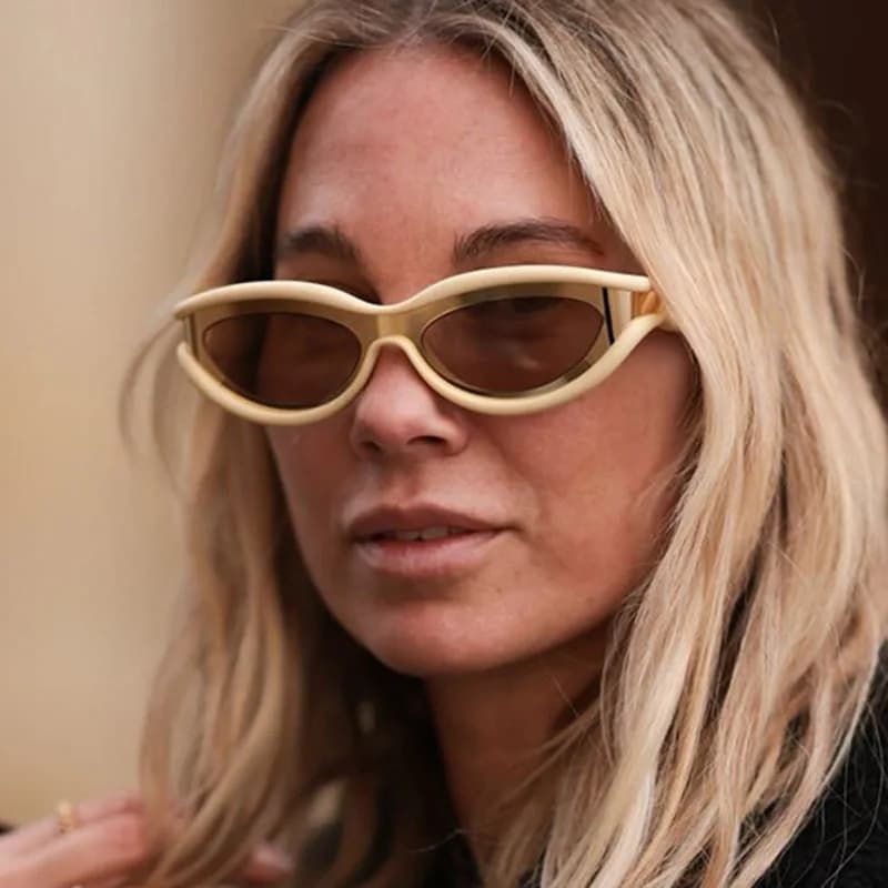 Oval glasses color matching 2024 new personalized glasses Internet celebrity models European and American fashion sunglasses men and women