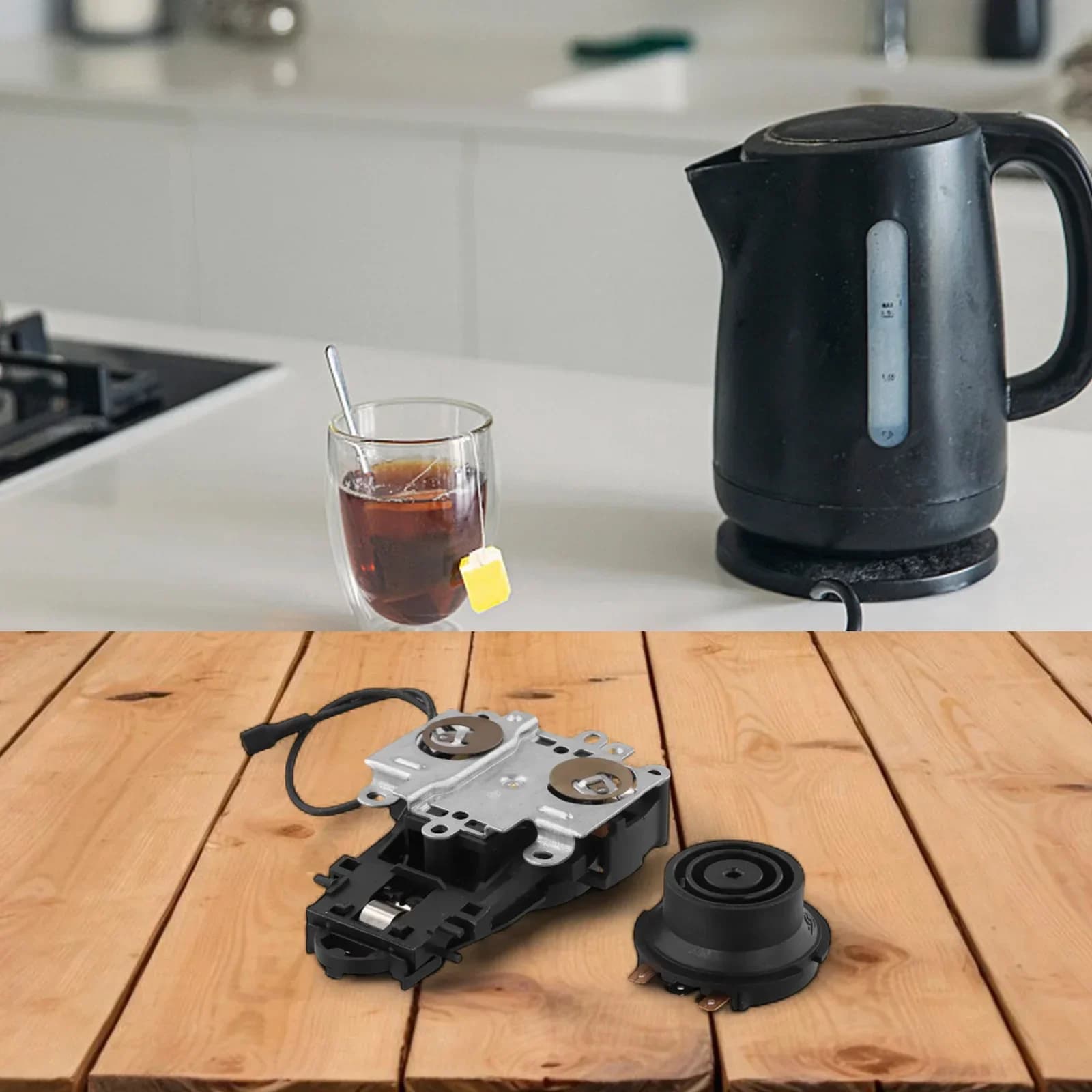 Elettrico come mostrato Termostato per bollitore elettrico Costruzione di lunga durata Elettrodomestico da cucina di ricambio rapido