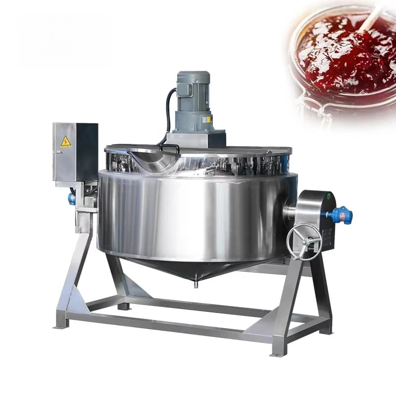 600L Automatic Industrial Jam Sauce Pasta Agitation Planetary Pentola Mixer of Cooking Kettle Double Coating With Mixer/Agitator