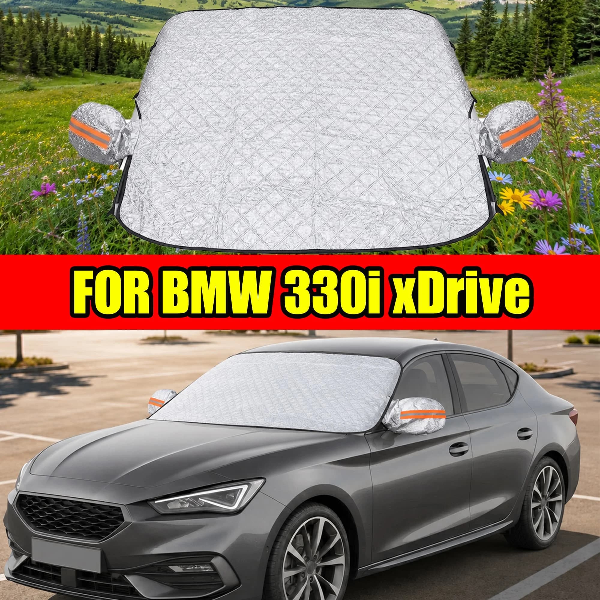 FOR BMW 330i XDrive Windshield Sunshade, UV Protection & Heat Block Cover For Car Front Window