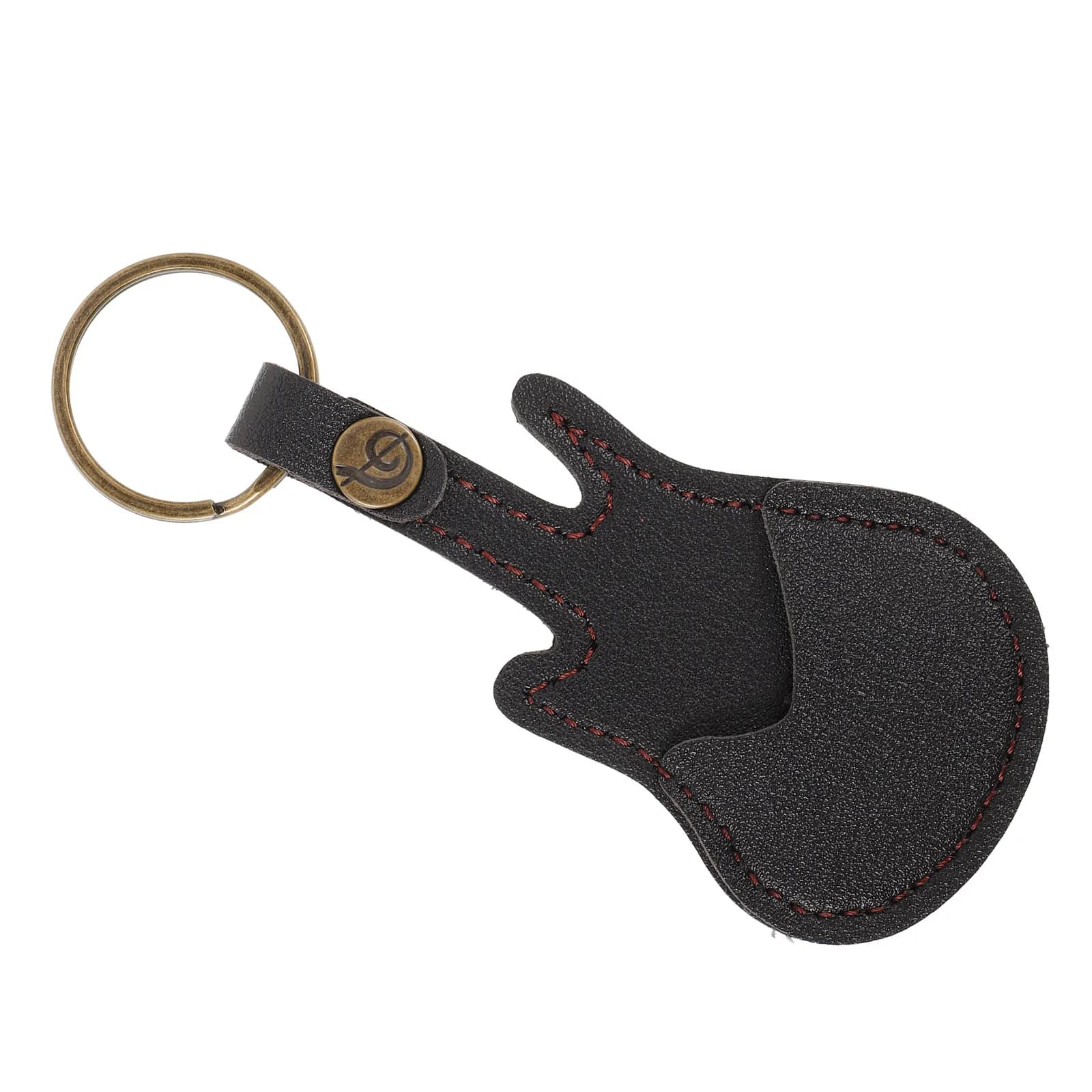 Borsa Organizer per Plettri da Chitarra in PU, Custodia Portatile per Plettri con Portachiavi per Chitarra Elettrica, Acustica, Basso e Folk