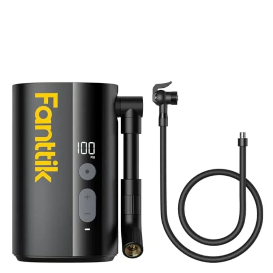 Fanttik X9 Ace Mini pompa per pneumatici per bici e adattatore per tubo dell'aria per gonfiatore per bicicletta con valvola a collegamento rapido e tubo flessibile Bl