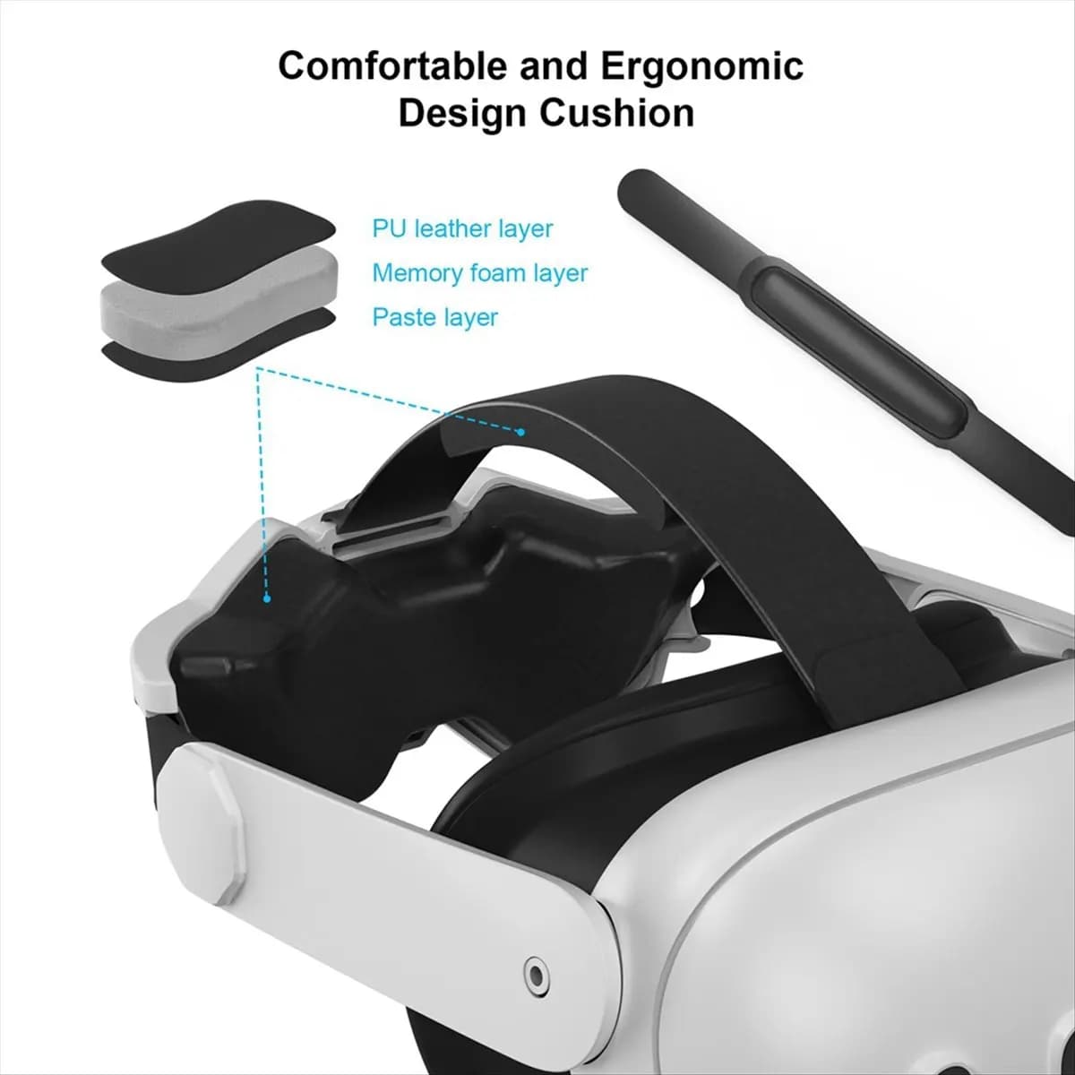 Suitable for VR glasses Meta Quest3 and adjustable headset VR mask with multi-angle adjustable headset