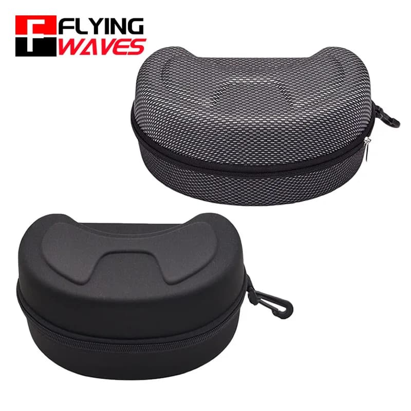 Occhiali da sci Custodia con cerniera Occhiali da neve Protezione Occhiali da sole Occhiali da ciclismo Occhiali da moto Scatola rigida in EVA