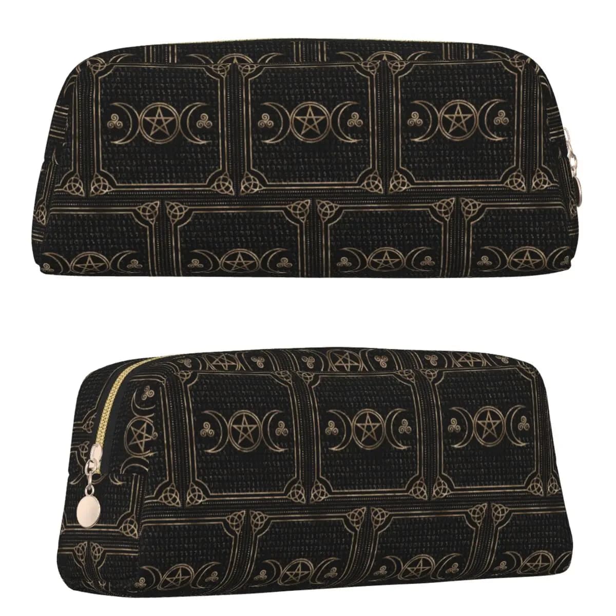 Triple Moon With Triskelion Pentagram Pagan Wiccan Pencil Cases for Students Pen Box Pencil Bag Pencil Pouch Storage Stationery