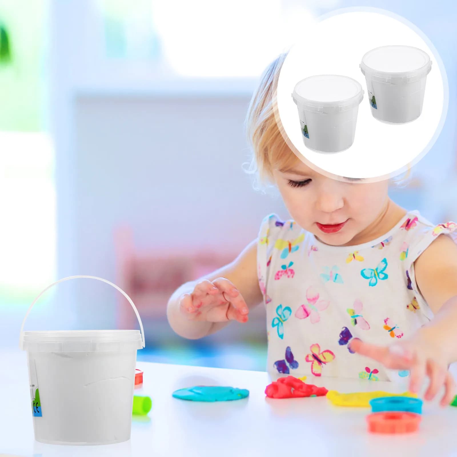 2 Pezzi di Argilla Ultra Leggera e Sicura, Pasta Modellabile in Resina Morbida per Giochi Creativi Fai-da-Te, Kit Educativo per Bambini