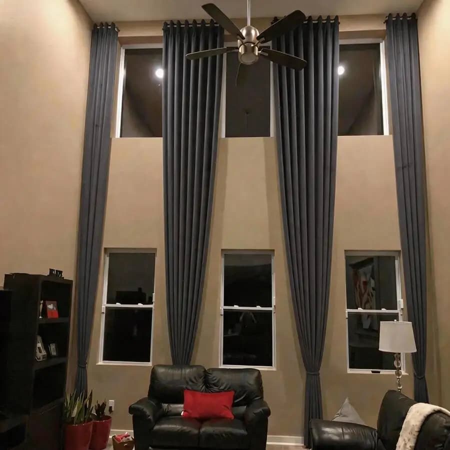 1 Panel Extra Long Triple Weave Blackout Curtain Panel Thermal Insulated & Energy Efficient Solid Grommet Window Drape |