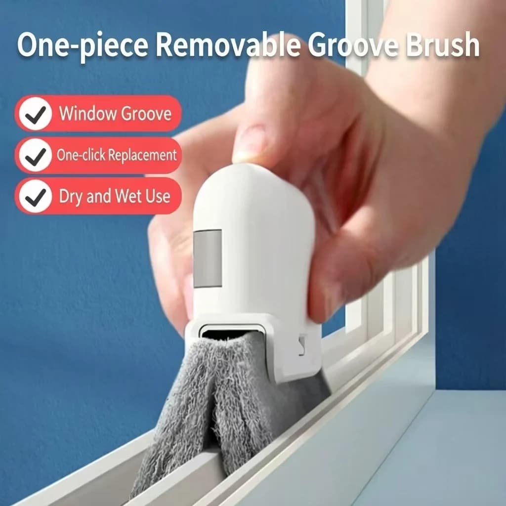 Mini Multifunctional 2-in-1 Detachable Cleaning Brush for Household Glass Door Gap Window Groove And Dead Corner Crevice