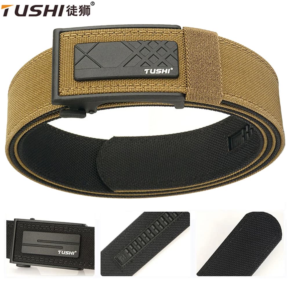 TUSHI Nuovo Duro Tattico EDC Cintura per Gli Uomini Nascosto Carry Cintura Militare Uomini Cintura in Nylon Spesso Caccia IPSC Accessori Maschile