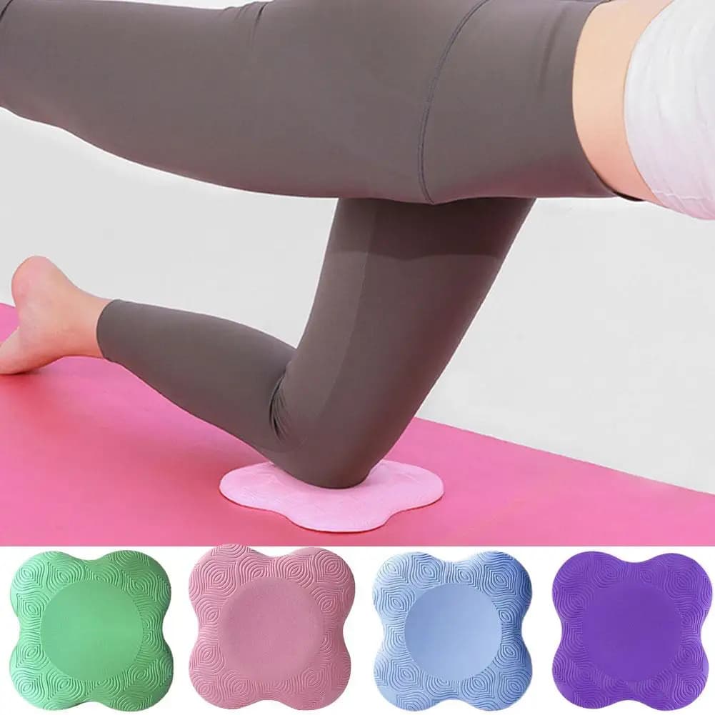 2Pcs Yoga Knee Pads Thickened Anti Slip Fitness Accessories Pilates Yoga Elbow Knee Protective Pad Flat Support Mat For Indoor