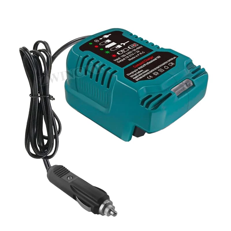 Mini caricabatteria per batterie al litio Bosch 18V BAT609 BAT609G BAT618 Caricatore portatile da utilizzare su presa accendisigari per auto