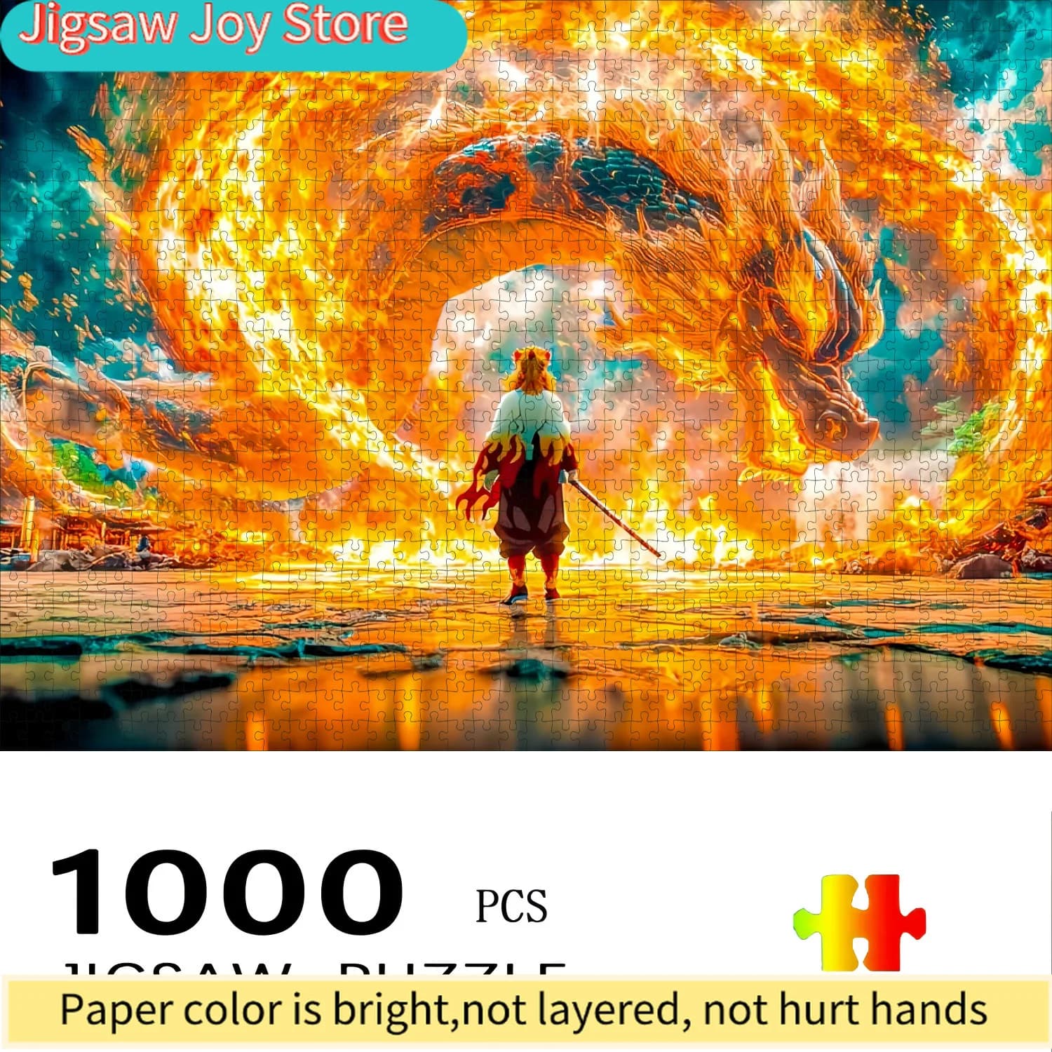 Puzzle a tema anime adatto a famiglie e persone di tutte le età - Scatola grande con rompicapo stimolante, oggetto da collezione di arte anime, Natale
