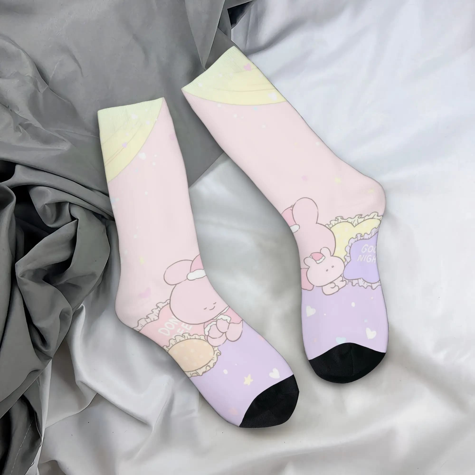 Custom Cool Printing Cartoon A-Asamimichans Cute Socks for Women Men Stretch Summer Autumn Winter Crew Socks