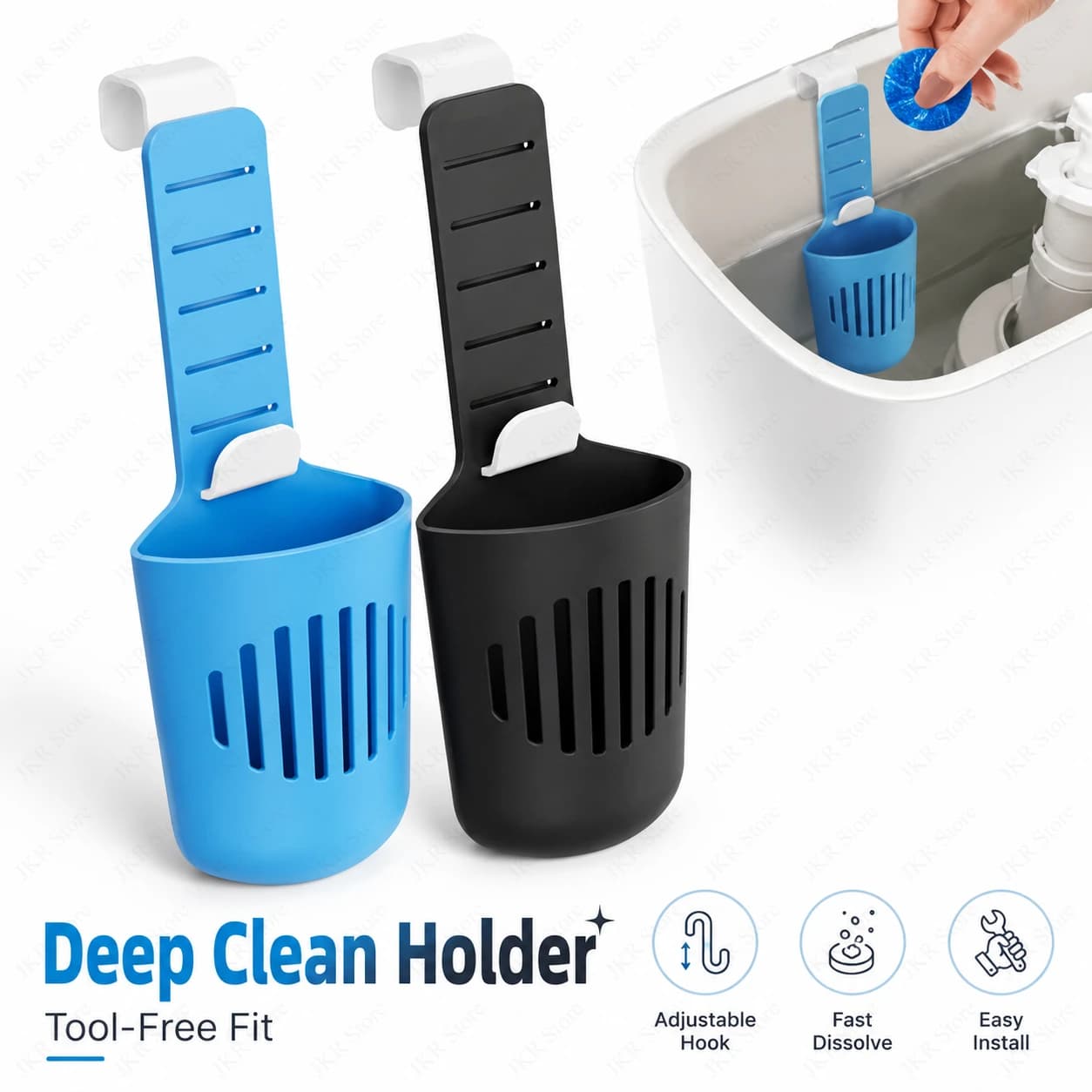 Silicone Hanging Toilet Cleaner Holder 1/2PCS Tank Tablet Deodorizer Hanger for Toilet Bowl Bathroom Cleaning Use