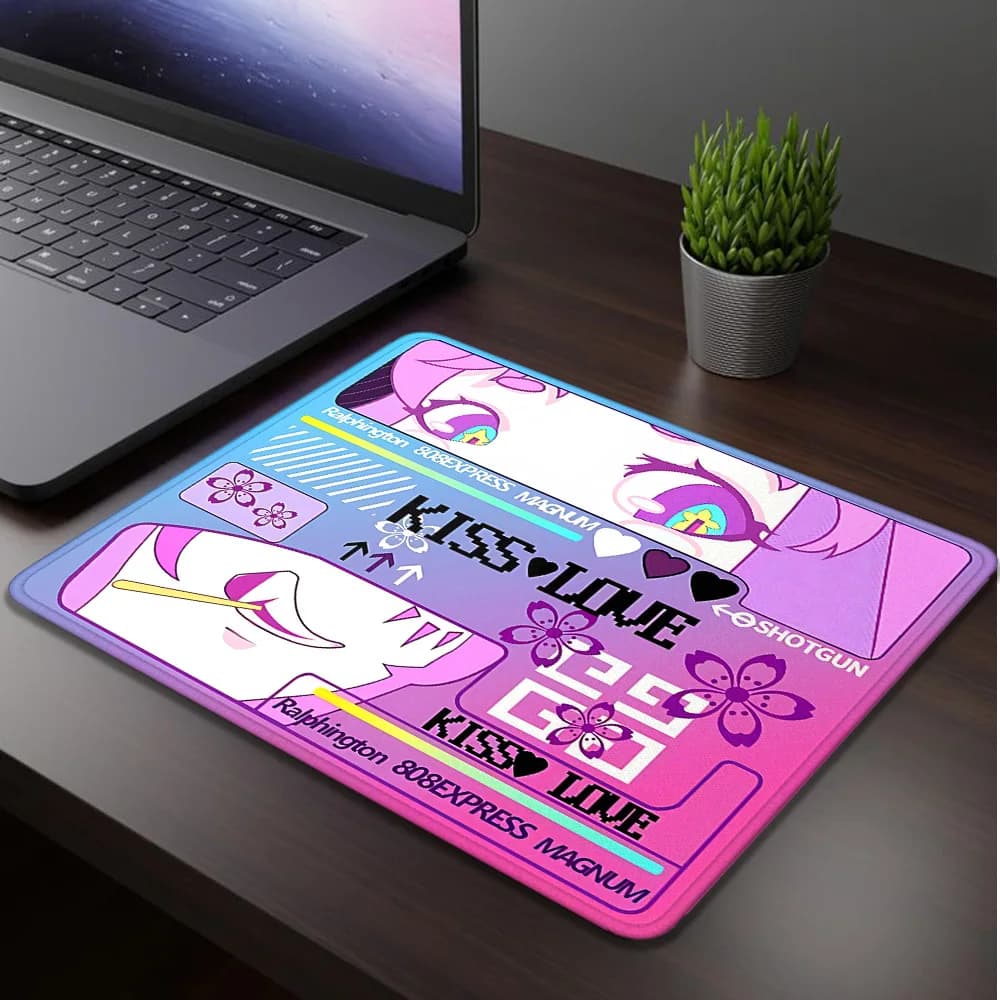Tappetino per mouse piccolo Gamer KISS LOVE Accessori per ufficio Tappetino per mouse per computer Tappetini da gioco Tappetino da scrivania Mousepad
