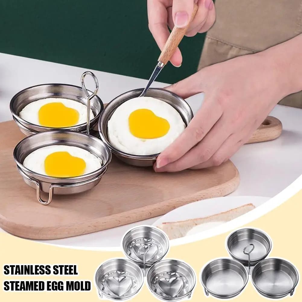 Stampo Creativo in Acciaio Inossidabile per Uova Sode, Pentola per Cottura a Vapore, Stampo per Uova al Vapore, Utensile da Cucina per Cottura Domestica