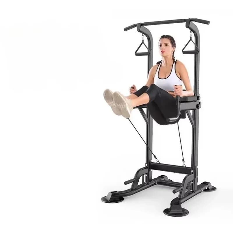 Home Strength Training Equipment, Adjustable Multifunction Tower with Traction Bar and Flession Station