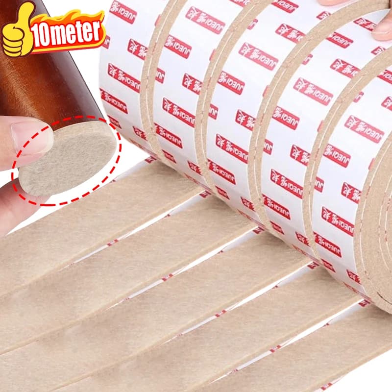 Felt Chair Leg Pads Tape Self-Adhesive Desk Chair Sofa Legs Pad Anti-slip Furniture Sliding Strips Mat Floor Protector Stickers