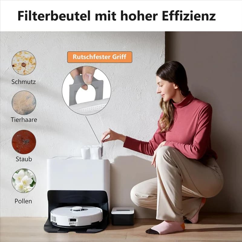 A39T-Set di accessori per Roborock S8 Pro Ultra, sacchetti per la polvere Salviette Spazzole laterali per mop, pezzi di ricambio Accessori per robot aspirapolvere