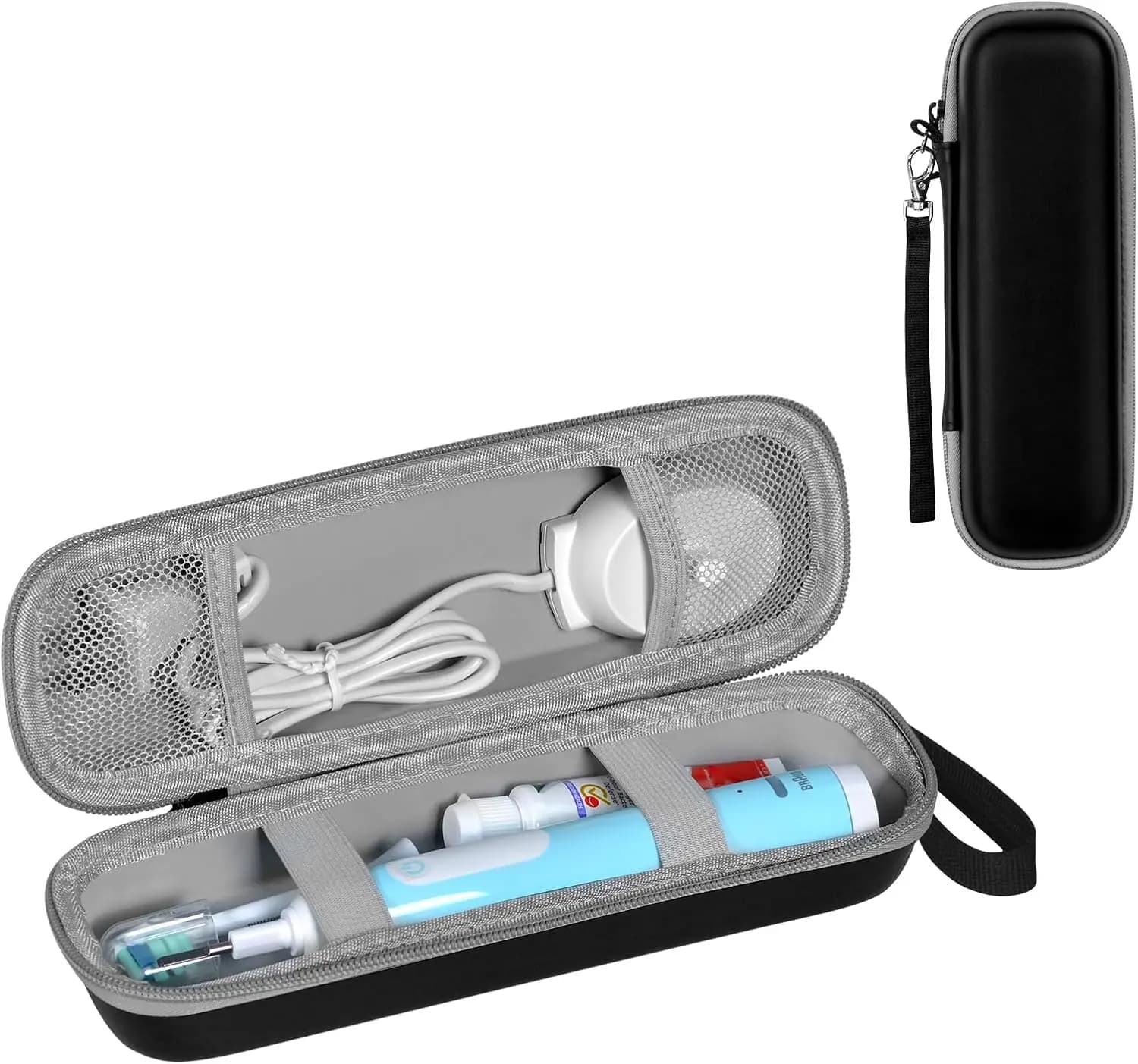 Custodia da viaggio rigida in EVA per spazzolino elettrico, borsa protettiva per Oral-B e Sonicare, portatile, nera
