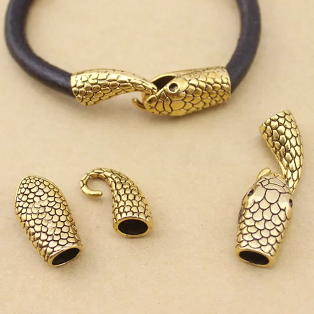 10Pairs Snake Head Clasp Alloy Toggle Clasp for Bracelets Necklaces Jewelry Making Clasps for Jewelry Making Supplies
