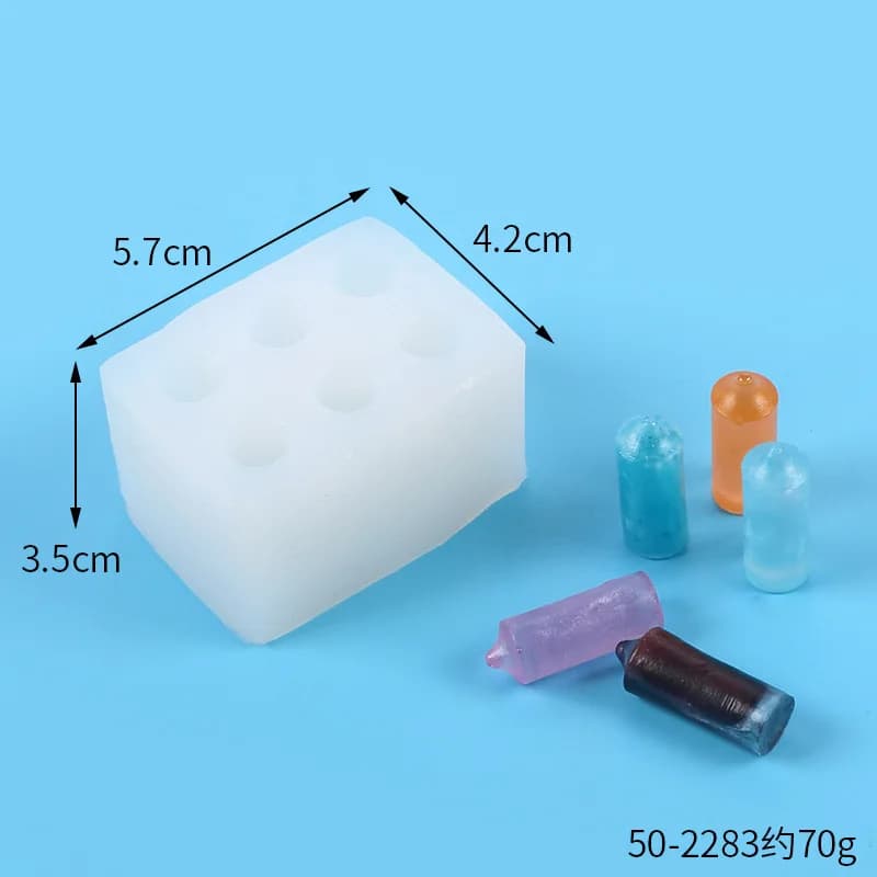 2pcs Mini Candle Silicone Mold Diy Korean Style 6 Candle Silicone Mold Soap Chocolate Cake Tool Home Decoration