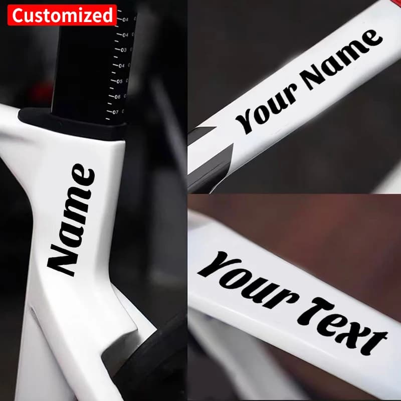 1 Pezzo Adesivi Personalizzati per Bicicletta, Decalcomanie Impermeabili in Vinile Fai-da-te per Casco Moto, Serbatoio Carburante, Tubo Superiore Bici MTB, Decorazioni Personalizzate