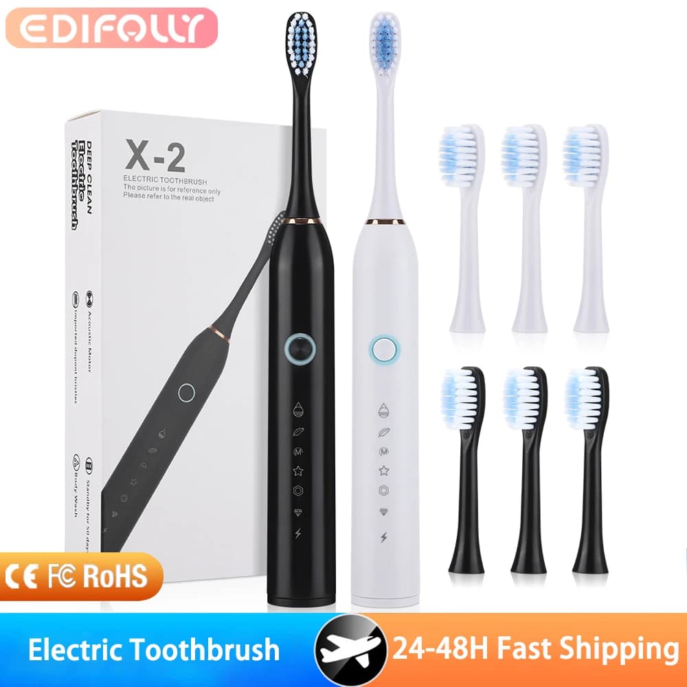 Electric toothbrush toothbrush Sonic Vibration Detergent for tooth whitening Brush for USB rechargeable oral hygiene