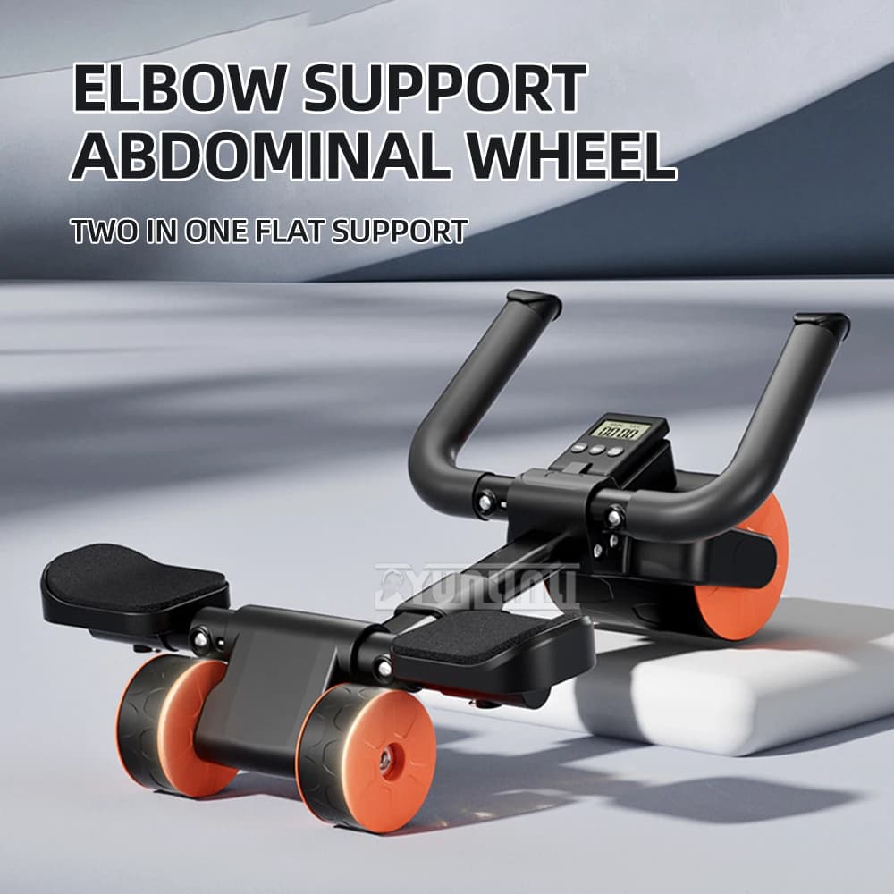 Multifunctional Home Flat Support Abdominal Wheel Fitness Equipment Abdominal Curling Elbow Support Abdominal Wheel