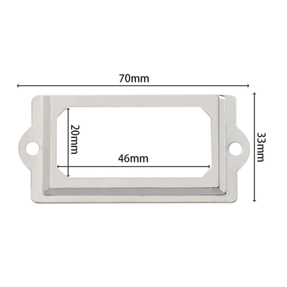 20 Pezzi di Maniglie per Etichette da Cassetto in Ottone Anticato con Cornice e Porta Cartellini per Armadietti, Credenze e Archiviazione
