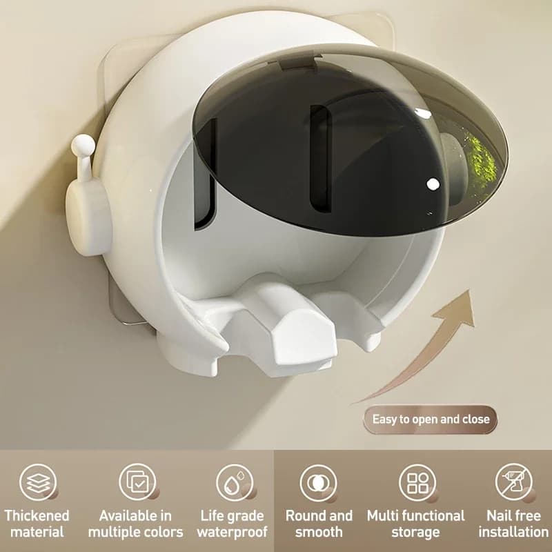 1pcs Toothbrush Rack Dustproof Moisture Proof Drill Free Hanging Toothbrush Rack Cartoon Kid Electric Toothbrush Holder