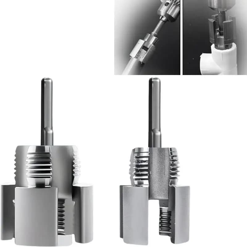 Utensile per filettatura tubi (Ce14) integrato per filettatura interna ed esterna, compatibile con trapano elettrico, kit per filettatura tubi in PVC