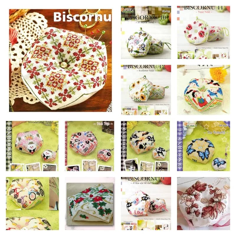 Kit punto croce Stich Pin Cuscino Kit da cucito Punto croce Facile ricamo Punto croce Kit completo Ago Arti e mestieri Baozi