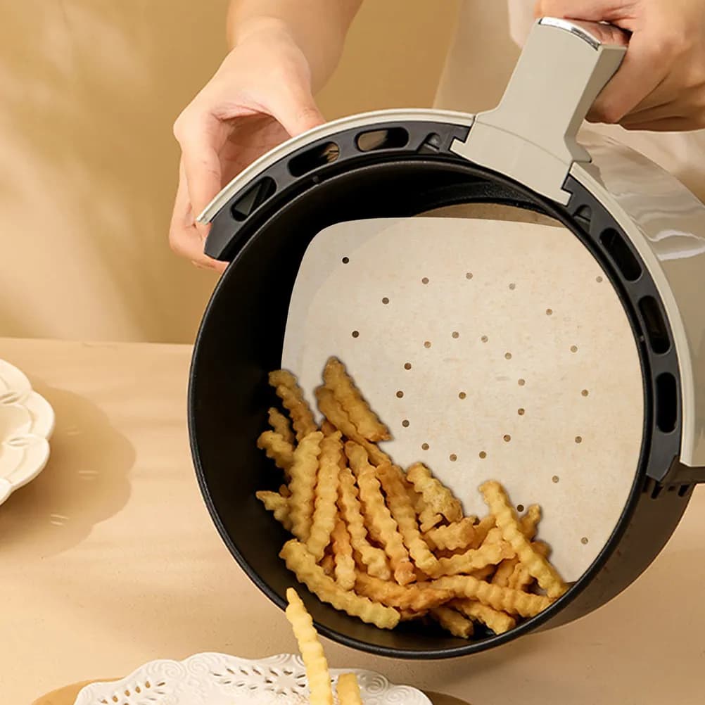 100 Sheets Non Stick Baking Paper Pads Square Oil Proof Mat Air Fryer Accessories Bbq Baking Supplies Air Fryer Pads