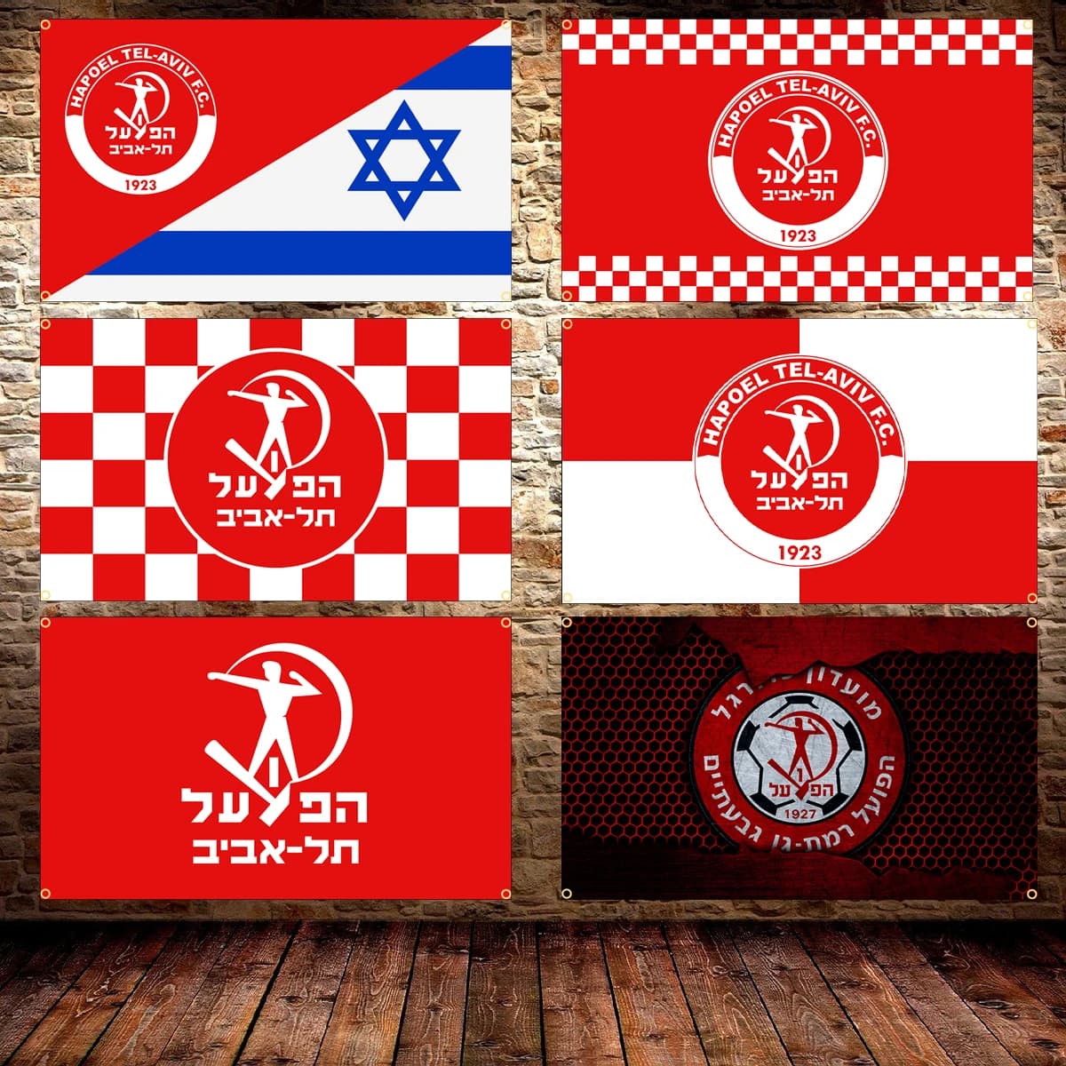 JimonFlag 90X150CM 3X5FT Israele Hapoel Tel Aviv City Calcio Competizione Bandiera Poliestere Stampato Banner Per La Decorazione