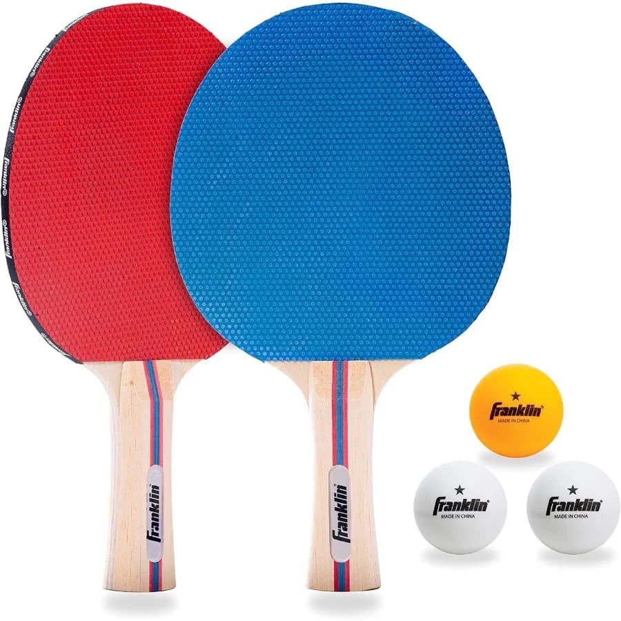 Set di paddle da ping pong per 2 giocatori e 4 giocatori, kit di avviamento completo con palline per interni ed esterni