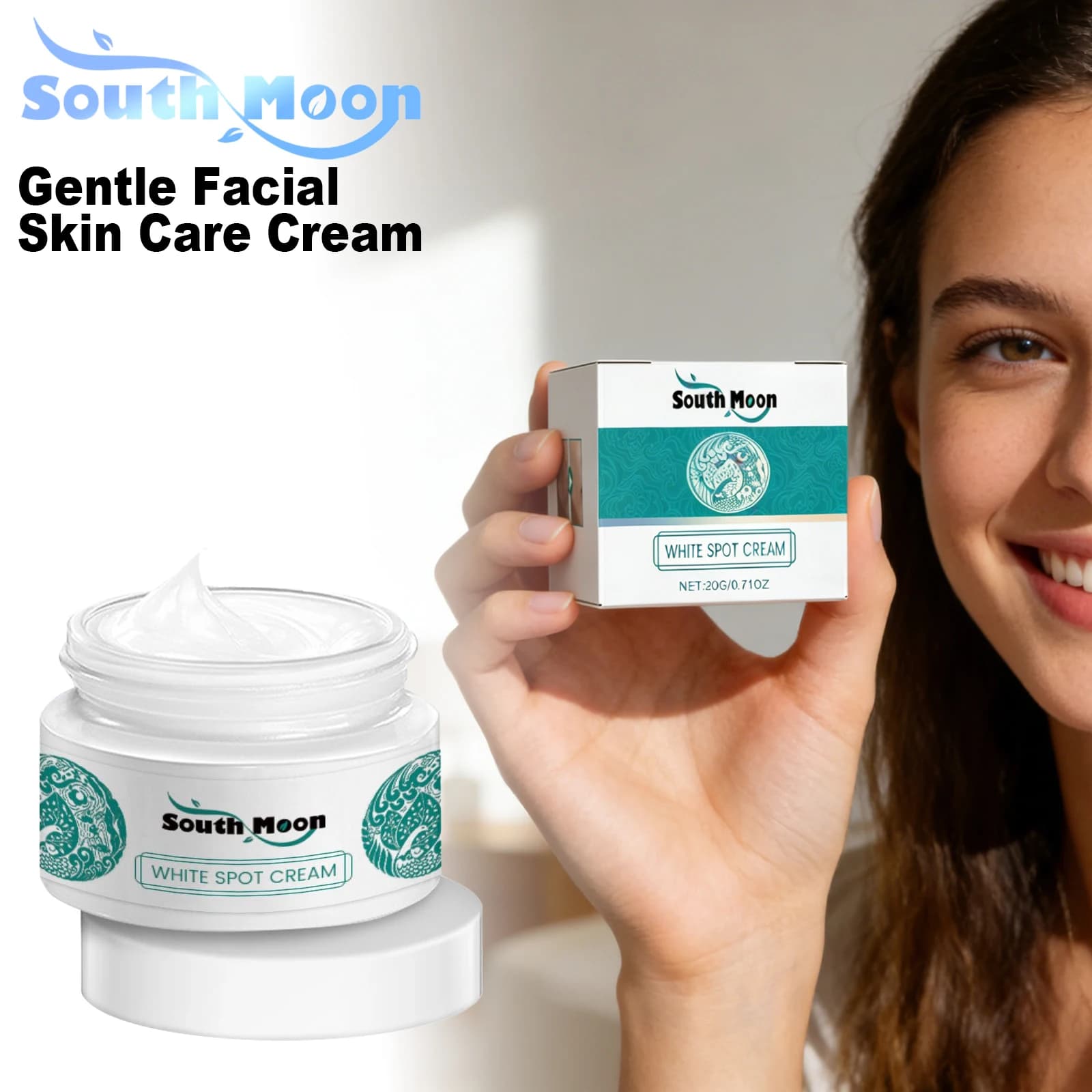 Crema Viso South Moon Sbiancante Anti-Macchie Riparatrice Anti-Pigmentazione Migliora Rughe Sottili Nutriente Cura del Viso