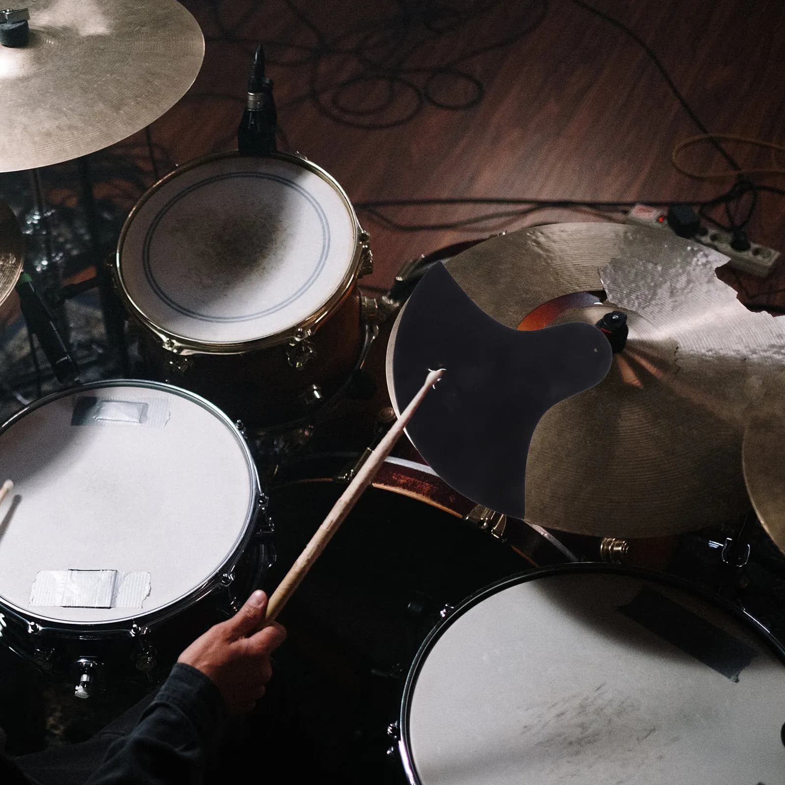 Drum Cymbal Mute Pad High Density Rubber Cloth Construction Effective Sound Control Quiet Practice Pad for Home Studio Drum Set