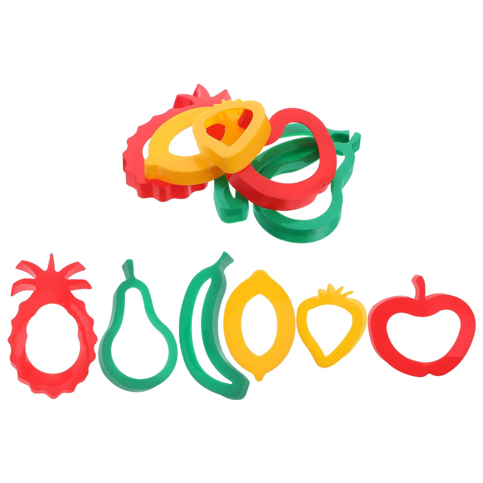 1Set Children Dough Cutters Set Vibrant Plastic Fruit Molds Dough Play Tools Clay Crafting Accessories for Early Learning Motor